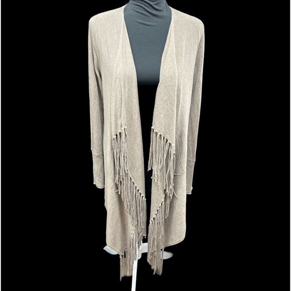 Stetson fringe angora sweater cardigan - Picture 1 of 5